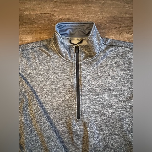 Adidas Team Issue 1/4 Zip Men XLarge Black Pullover Fleece Climawarm Sweater E18 - Picture 3 of 7